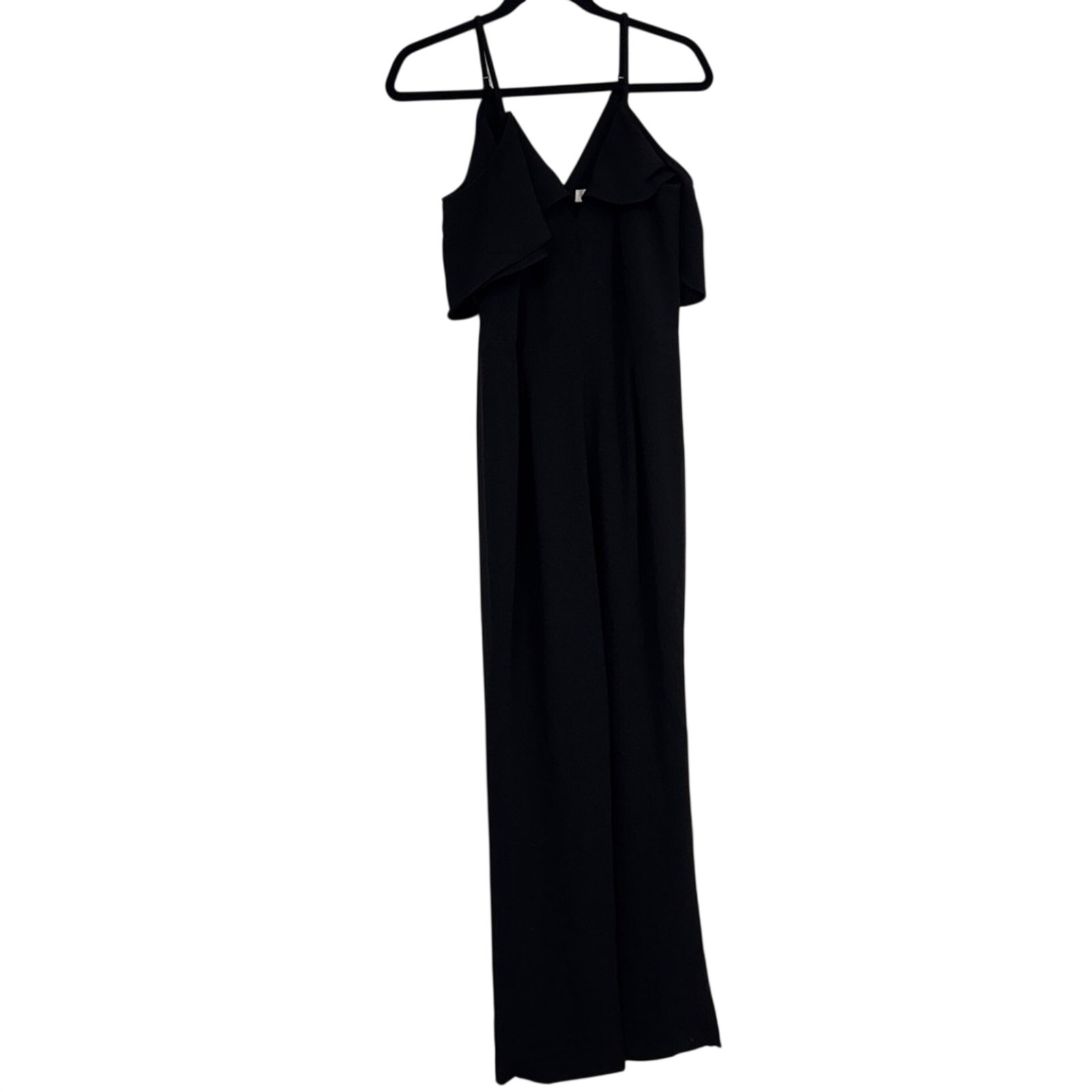 Dress The Population Black Ruffled Sleeve Jumpsuit Womens M Formal Classic Girly
